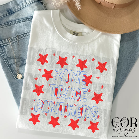 Zane trace panthers (red stars)