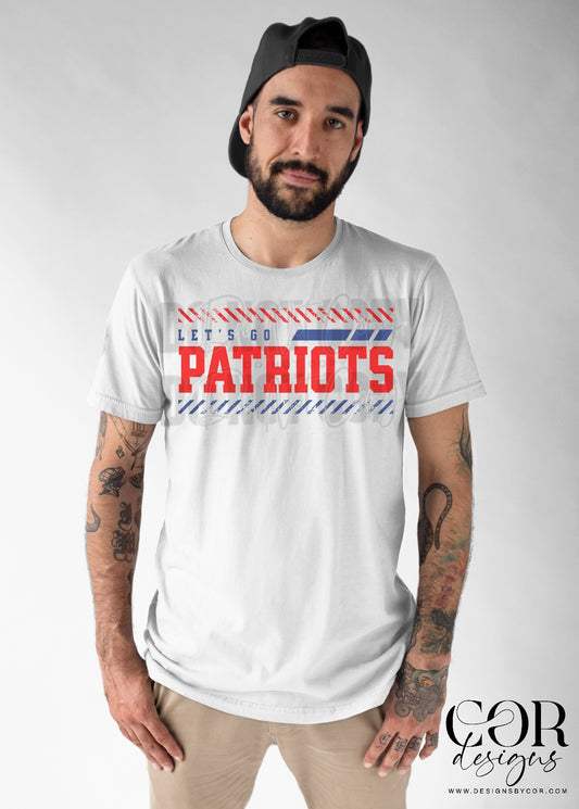 Lets Go Patriots Blue And Red