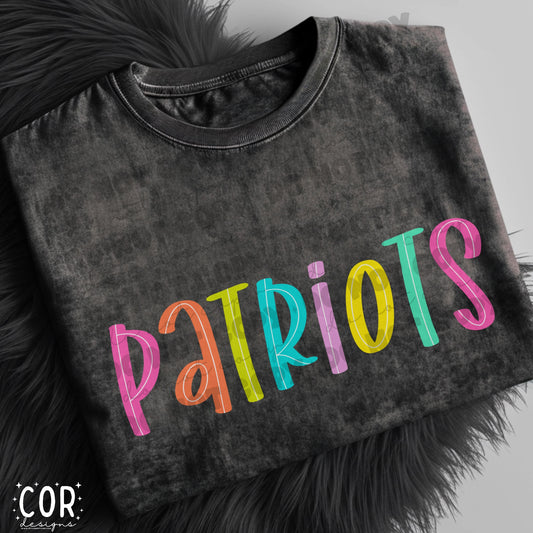 Patriots Colorful Letters