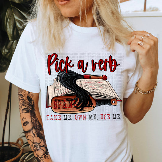 Pick A Verb – RED