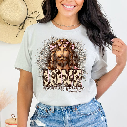 Love Never Fails – Cow Print