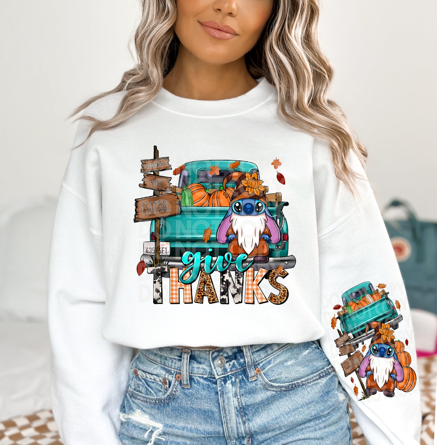 Give Thanks Stitch Sleeve