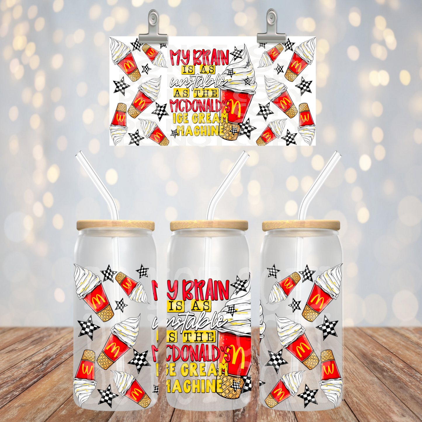 Mcdonlds Ice cream machine UV LIBBY WRAP