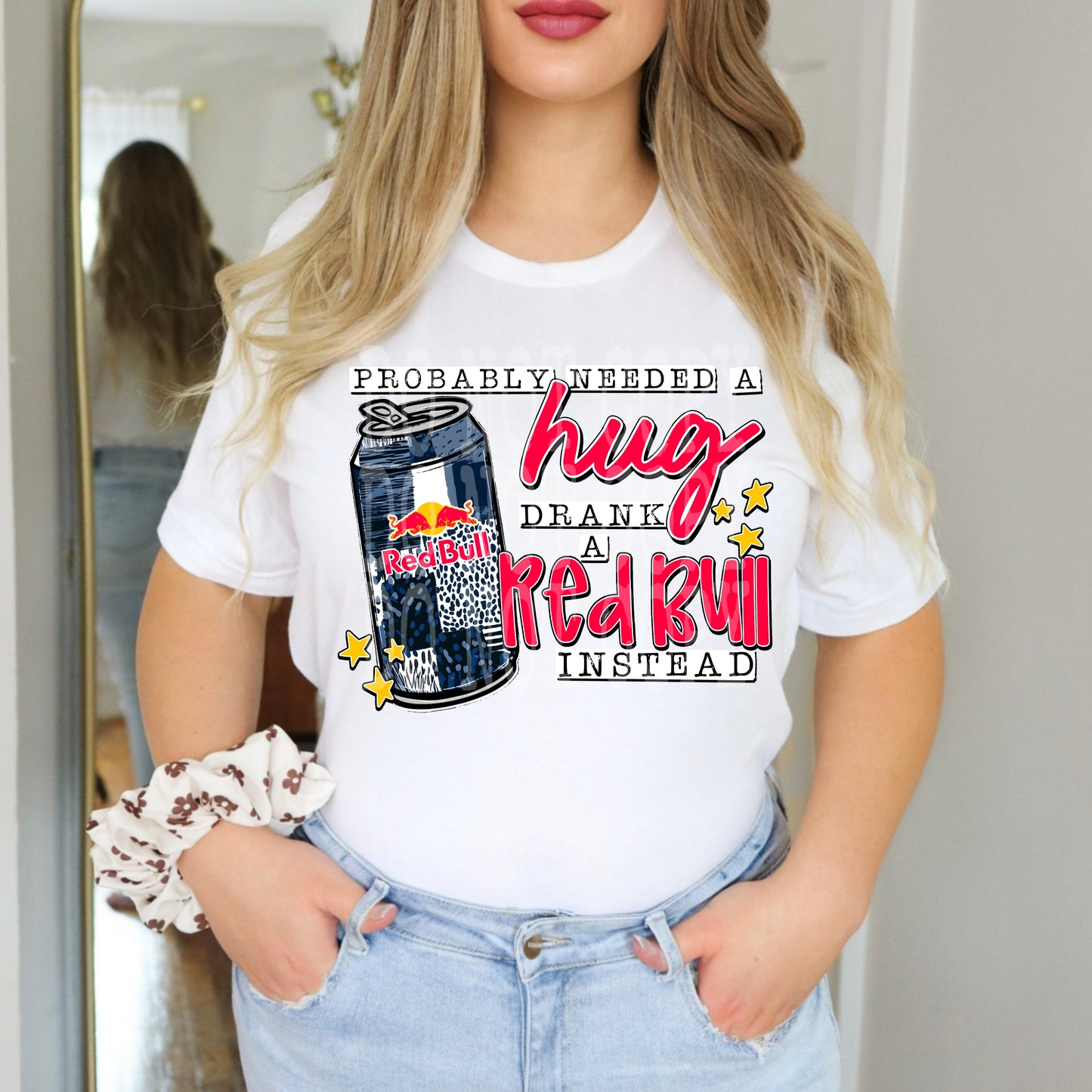 Probably needed a hug, drank a red bull instead