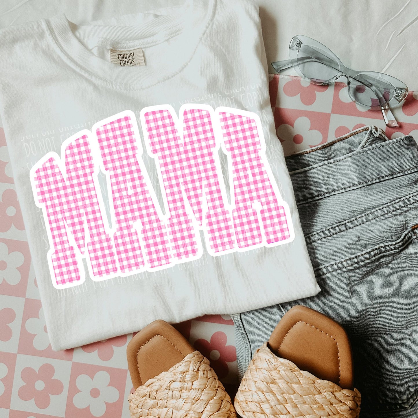 Pink Gingham Mama