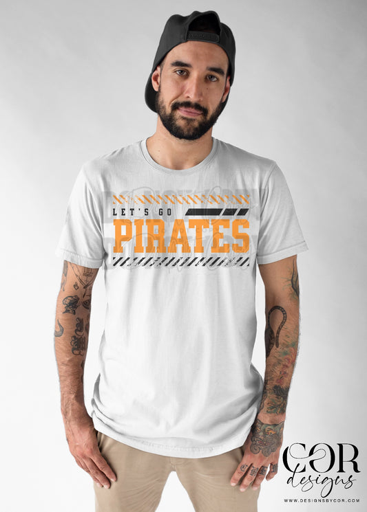 Lets Go Pirates Black And Orange