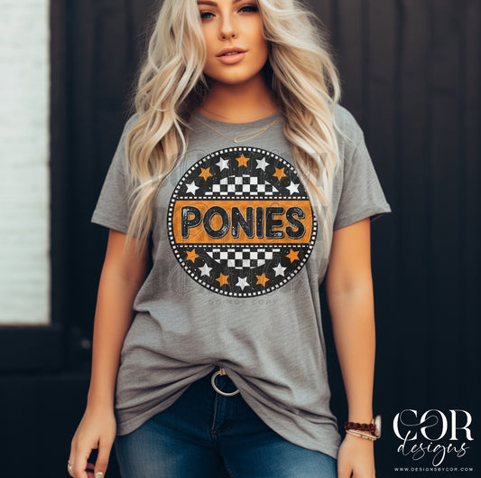 Ponies (orange/black/white)