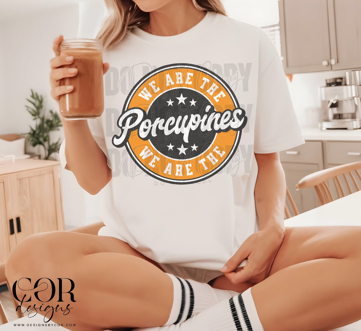 We Are The Porcupines Orange And Black Circle