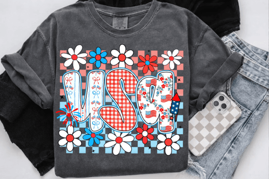 Preppy floral USA