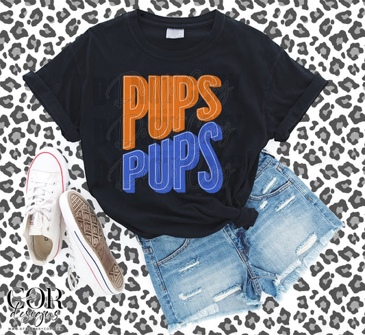 Pups Orange And Blue