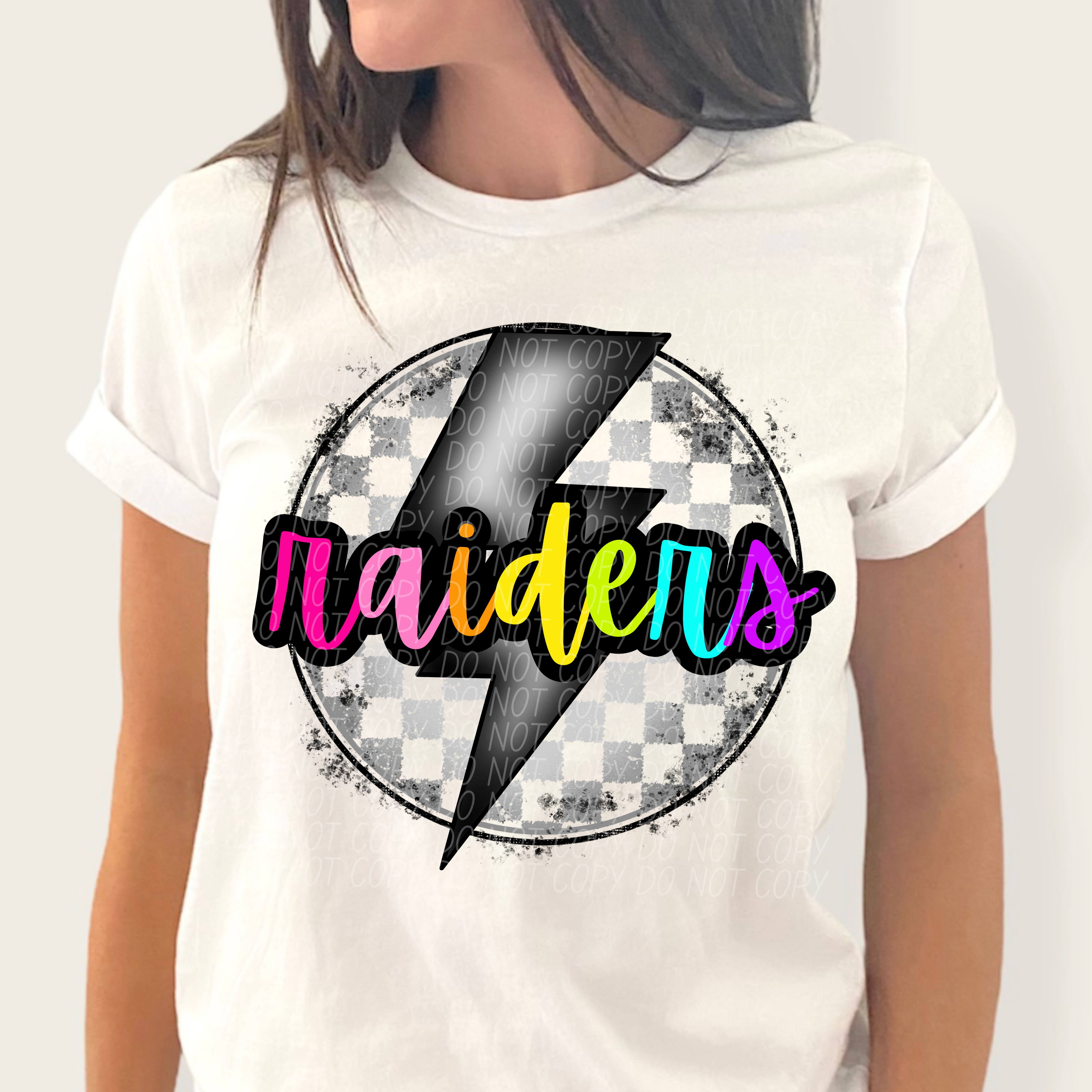Raiders Colorful Letters With Lighting Bolt – Earthline Customs
