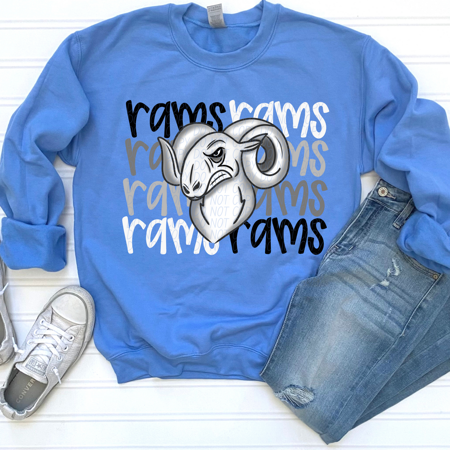 Rams Faded Stack