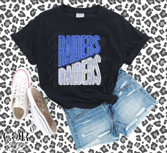 Raiders Blue And White