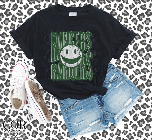 Rangers Green Smiley Face
