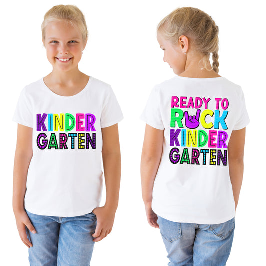 Kindergarten/Ready To Rock (PINK) (FRONT) -DTF Print