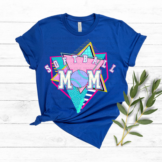Retro Softball Mom