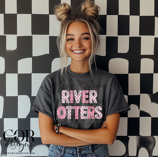 River Otters Heart Letters