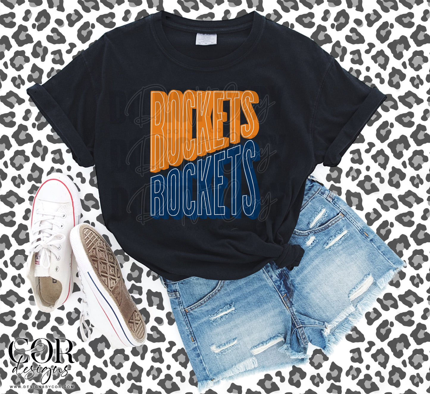Rockets Orange And Blue