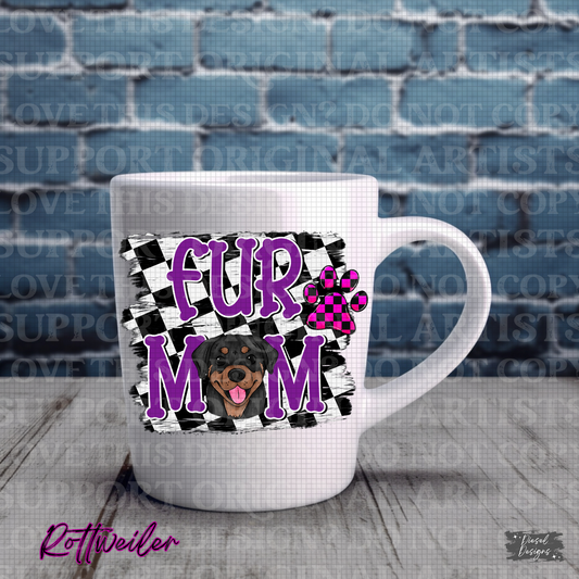 Fur Mom-Purple Rottweiler