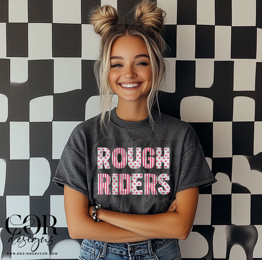 Rough Riders Heart Letters