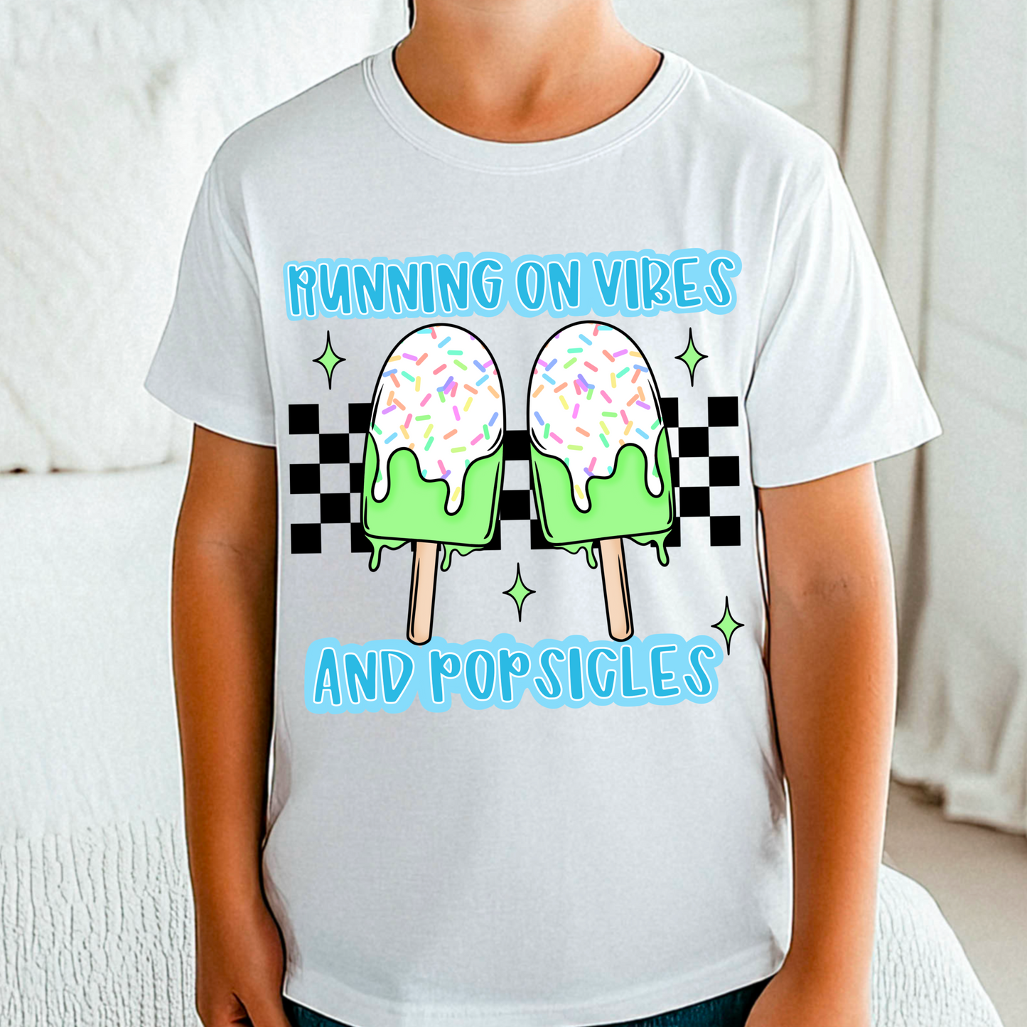 Running on vibes and popsicles (blue)