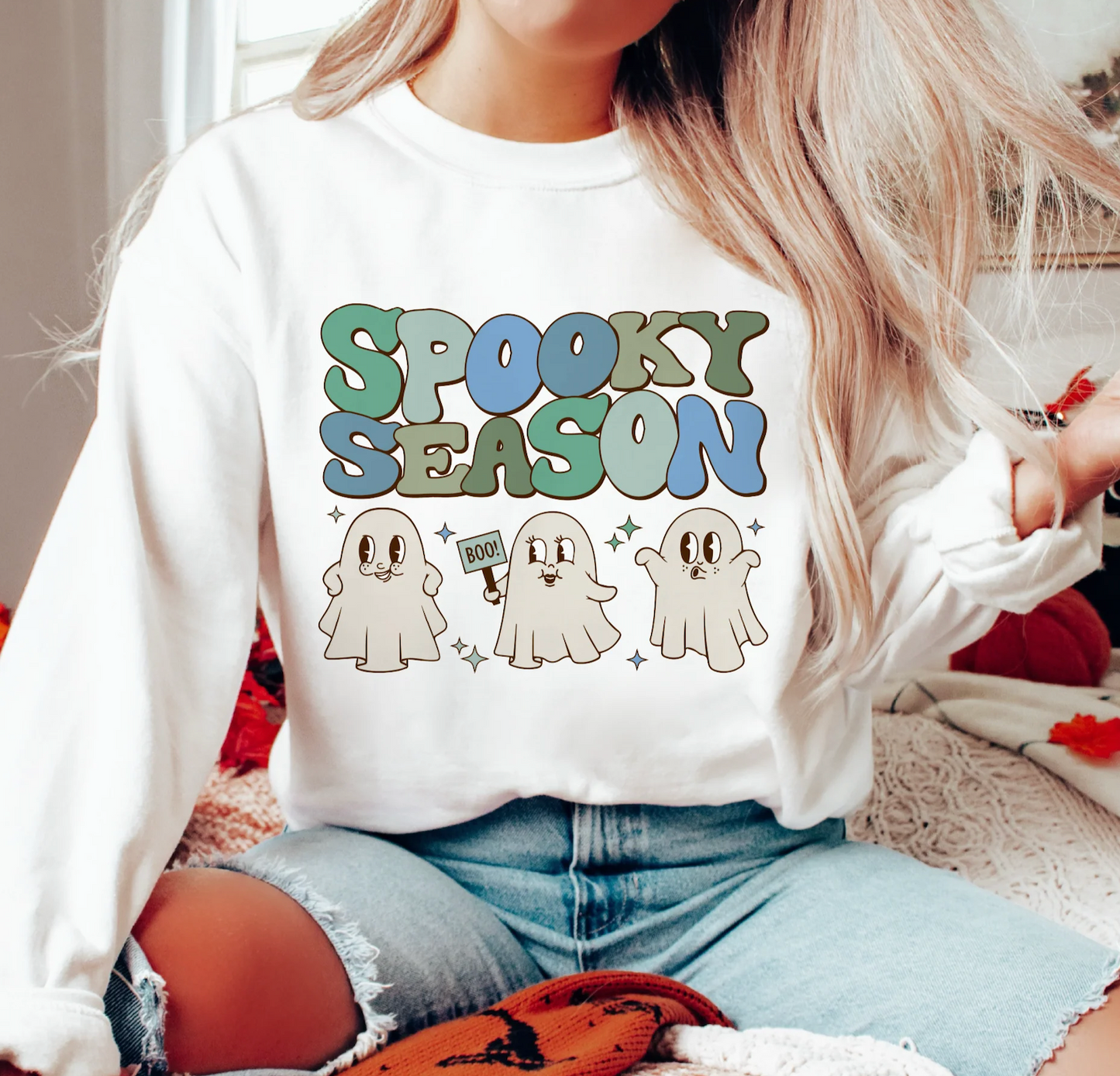 Spooky season blue green