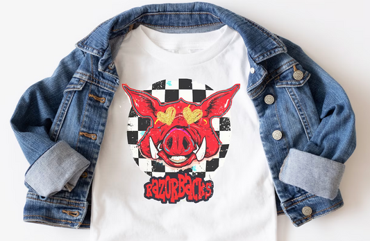 Razorbacks, black checkered