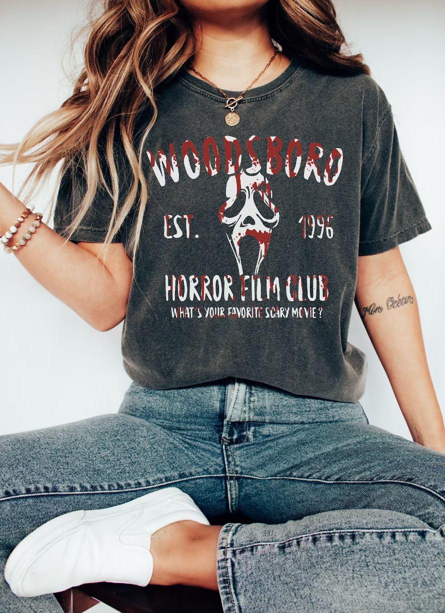 Woodsboro horror film club, with blood