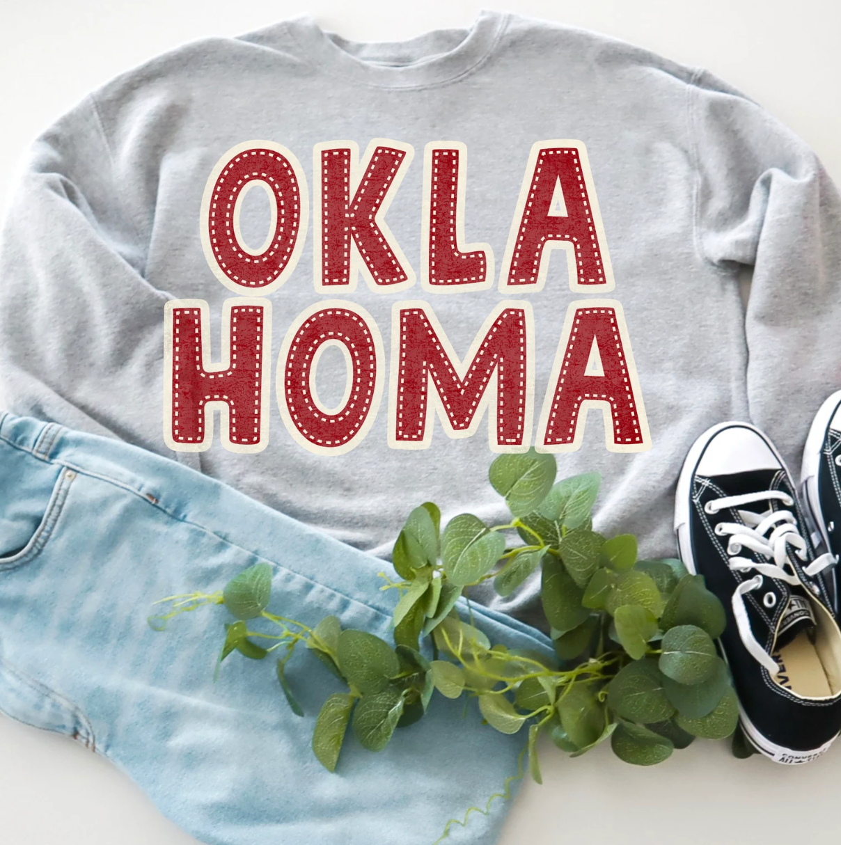 Oklahoma- red and white