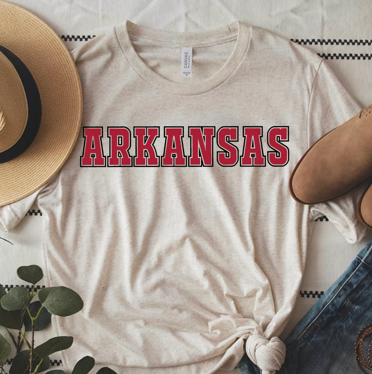 Arkansas, red and black