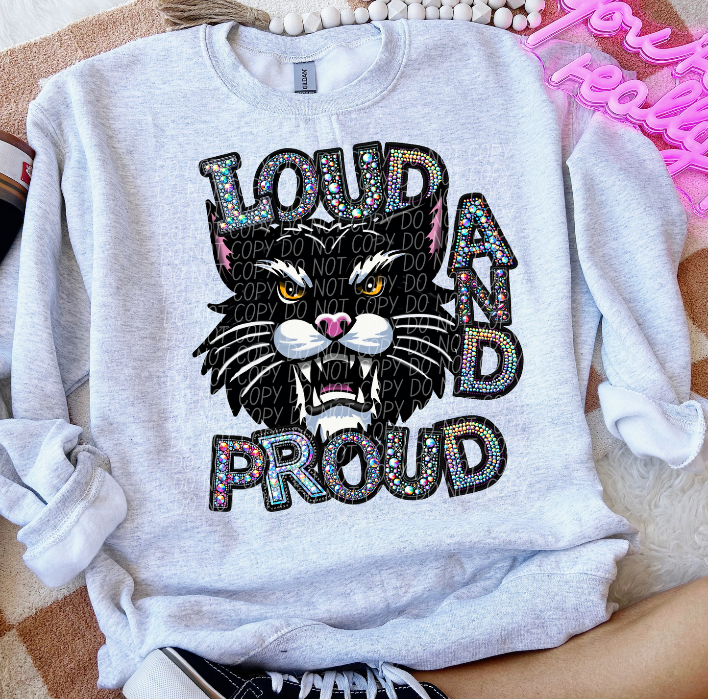 Rhinestone Loud And Proud Cats Wildcats