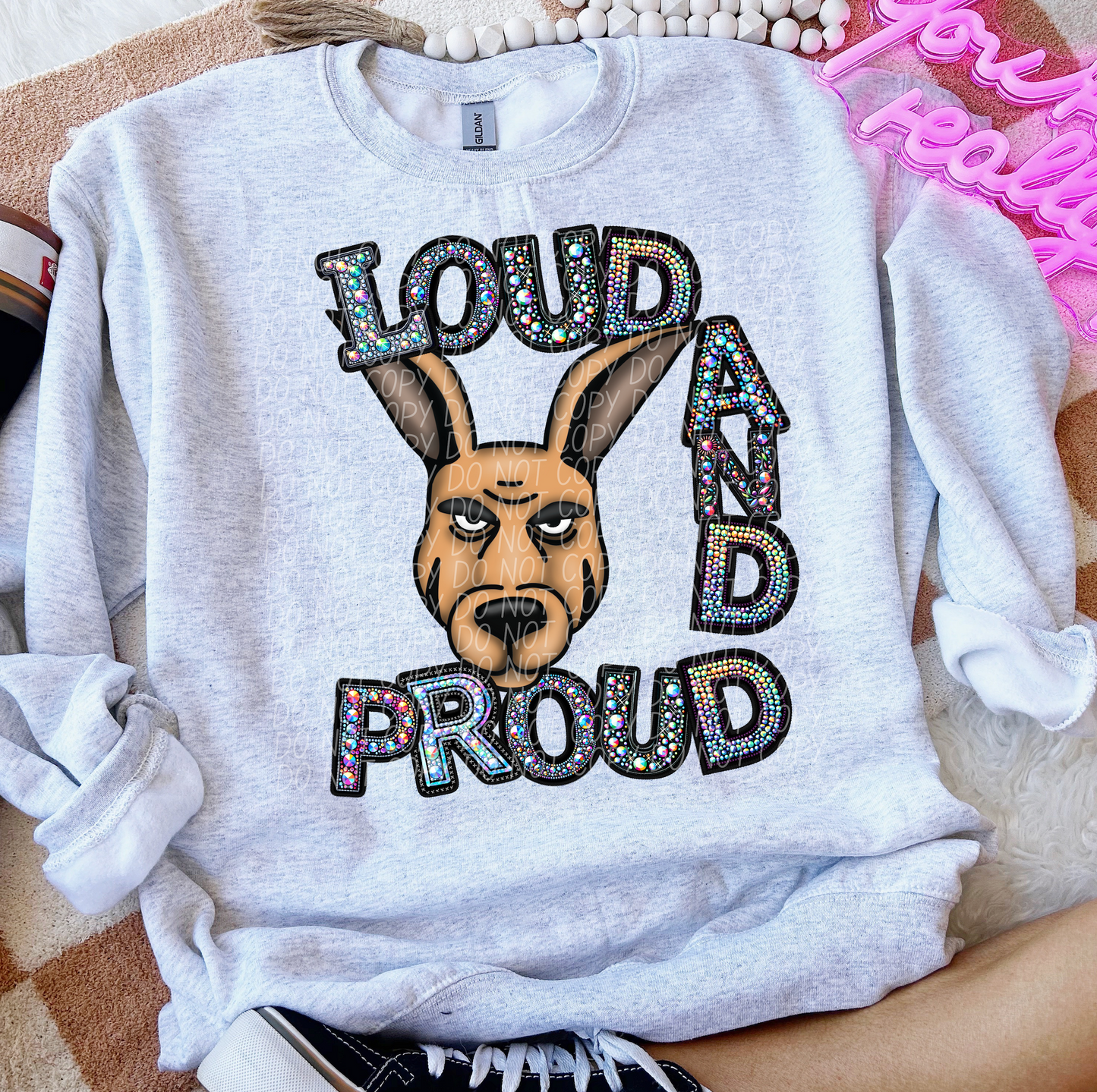 Rhinestone Loud And Proud Kangaroos