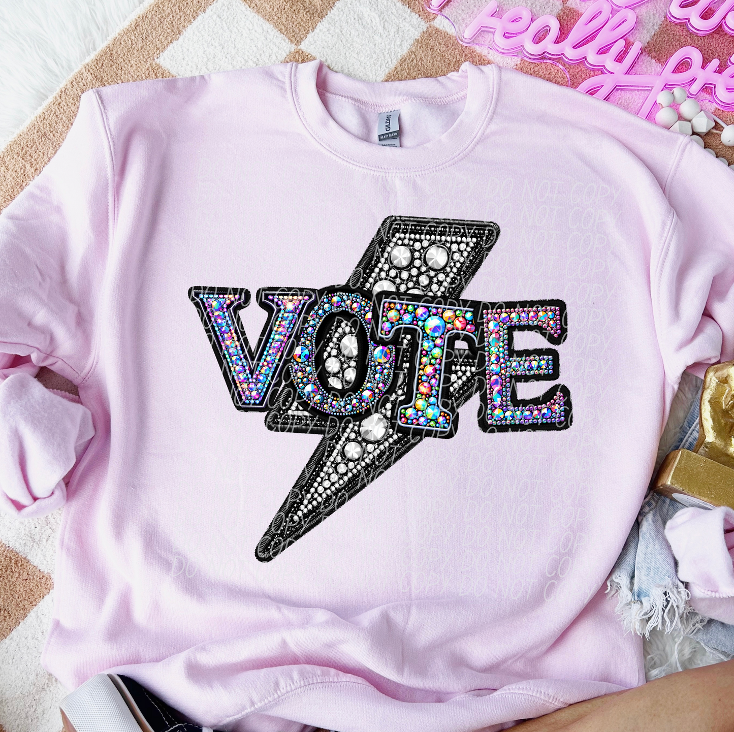 Rhinestone Bolt Vote