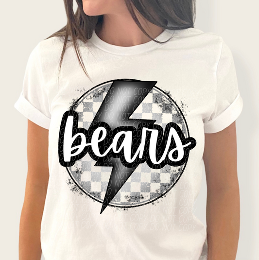 Bears Checkered Bolt