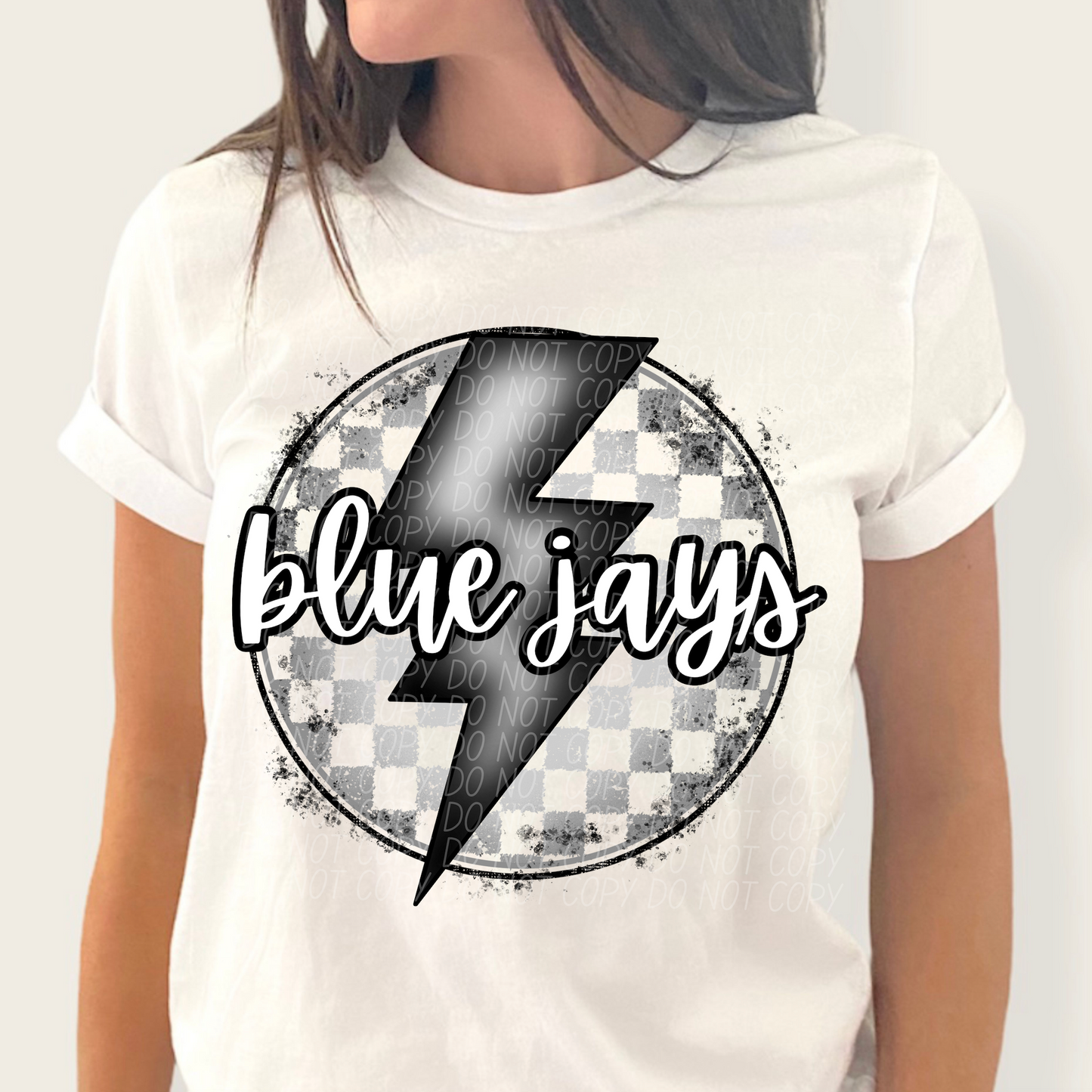 Blue Jays Checkered Bolt
