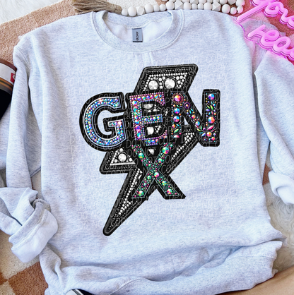 Rhinestone Bolt Gen X