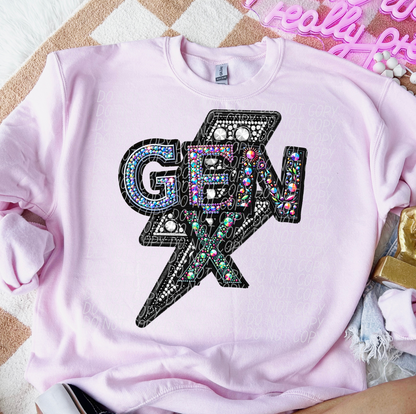 Rhinestone Bolt Gen X