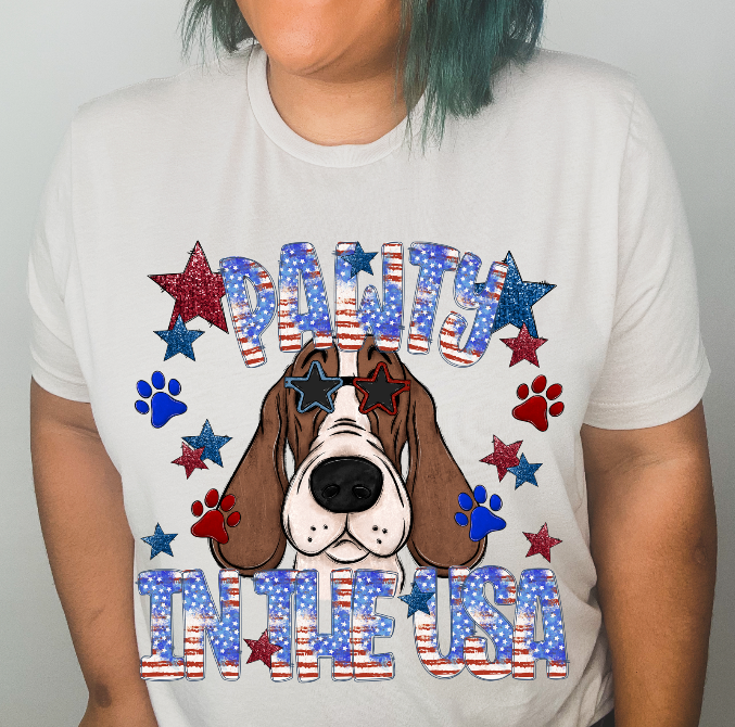 Pawty in the USA (Basset Hound)
