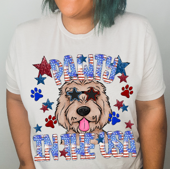 Pawty in the USA (Golden Doodle)