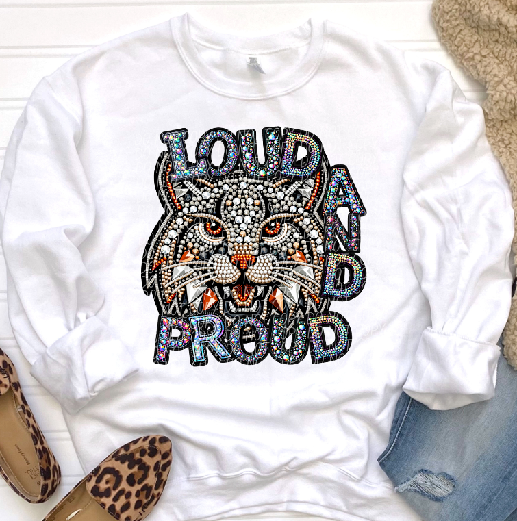Loud and Proud Wildcats (Rhinestone)