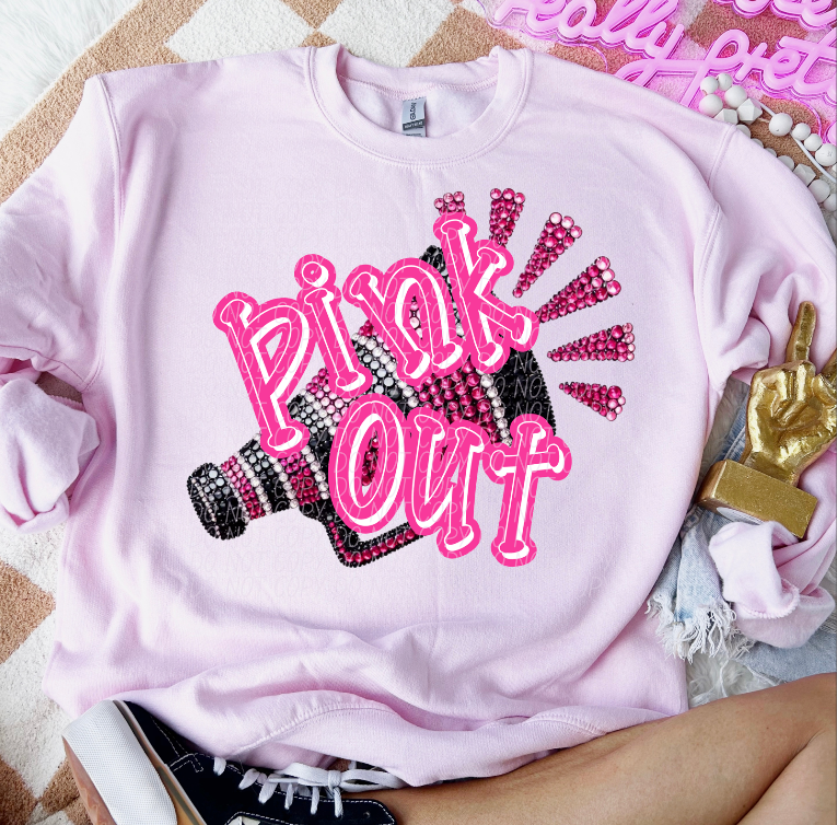 Pink Out Megaphone (Rhinestones)