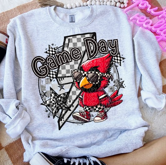 Game Day Cardinals (Checkered)