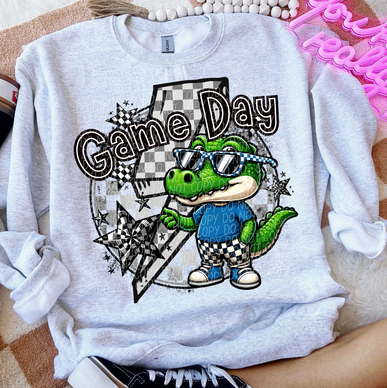 Game Day Gators Blue (Checkered)