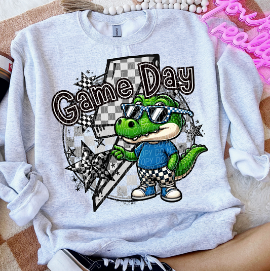 Game Day Gators Blue (Checkered)