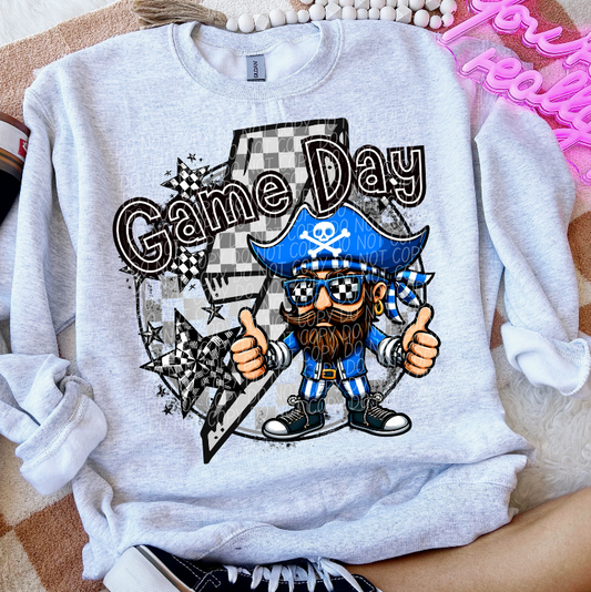 Game Day Pirates Blue (Checkered)