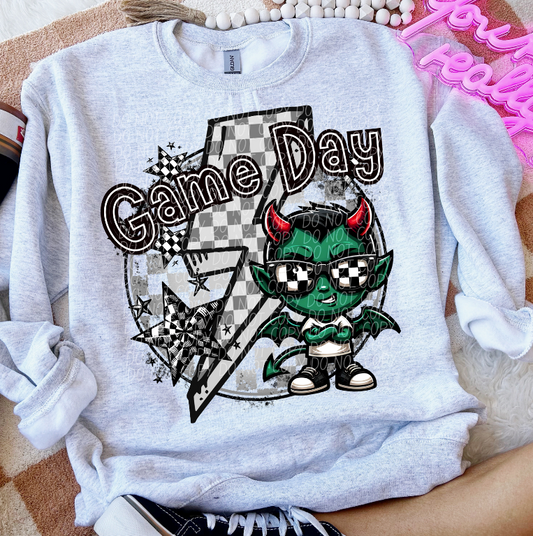 Game Day Devils Green (Checkered)