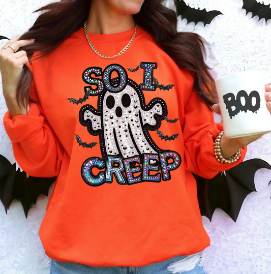 So I creep rhinestone ghost