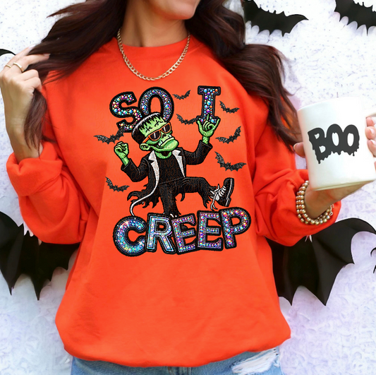 So I creep rhinestone frankenstein