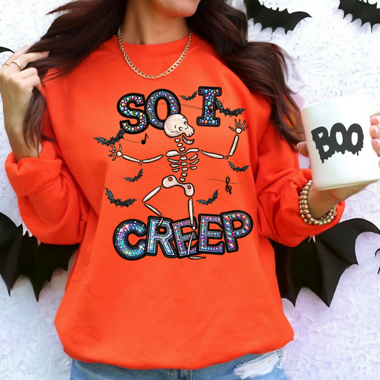 So I creep rhinestone skeleton