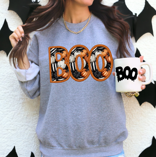 Boo orange (black and orange pumpkins)